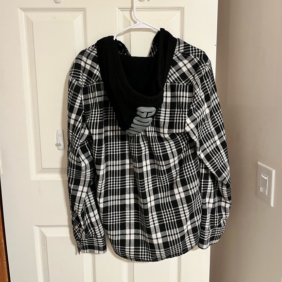 Gongshow Hooded Flannel, Size Medium - Picture 2 of 4